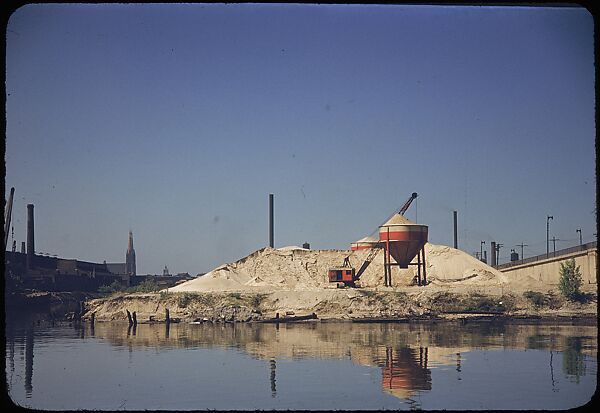 [74 River Scenes, for Fortune Article "Chicago River: The Creek That Made a City Grow"], Walker Evans (American, St. Louis, Missouri 1903–1975 New Haven, Connecticut), Color film transparency