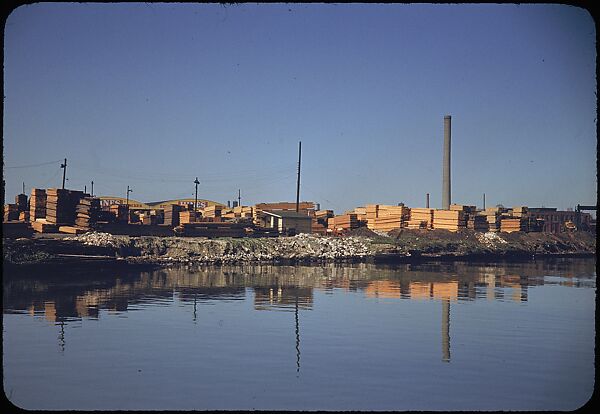 [74 River Scenes, for Fortune Article "Chicago River: The Creek That Made a City Grow"], Walker Evans (American, St. Louis, Missouri 1903–1975 New Haven, Connecticut), Color film transparency