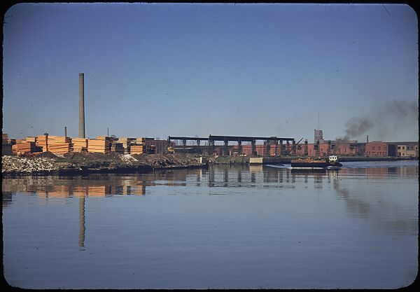 [74 River Scenes, for Fortune Article "Chicago River: The Creek That Made a City Grow"], Walker Evans (American, St. Louis, Missouri 1903–1975 New Haven, Connecticut), Color film transparency