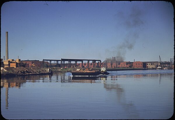 [74 River Scenes, for Fortune Article "Chicago River: The Creek That Made a City Grow"], Walker Evans (American, St. Louis, Missouri 1903–1975 New Haven, Connecticut), Color film transparency