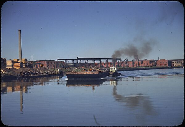 [74 River Scenes, for Fortune Article "Chicago River: The Creek That Made a City Grow"], Walker Evans (American, St. Louis, Missouri 1903–1975 New Haven, Connecticut), Color film transparency