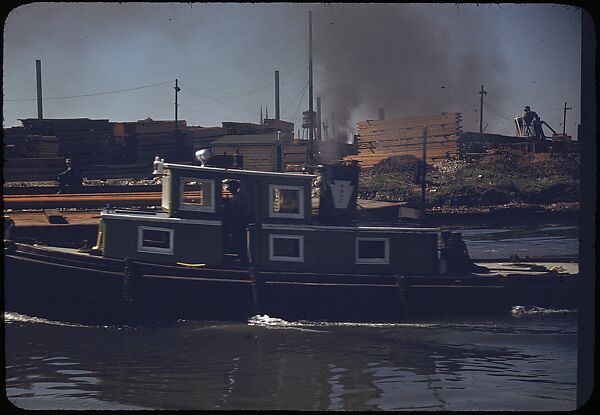 [74 River Scenes, for Fortune Article "Chicago River: The Creek That Made a City Grow"], Walker Evans (American, St. Louis, Missouri 1903–1975 New Haven, Connecticut), Color film transparency