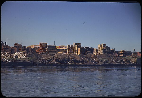 [74 River Scenes, for Fortune Article "Chicago River: The Creek That Made a City Grow"], Walker Evans (American, St. Louis, Missouri 1903–1975 New Haven, Connecticut), Color film transparency
