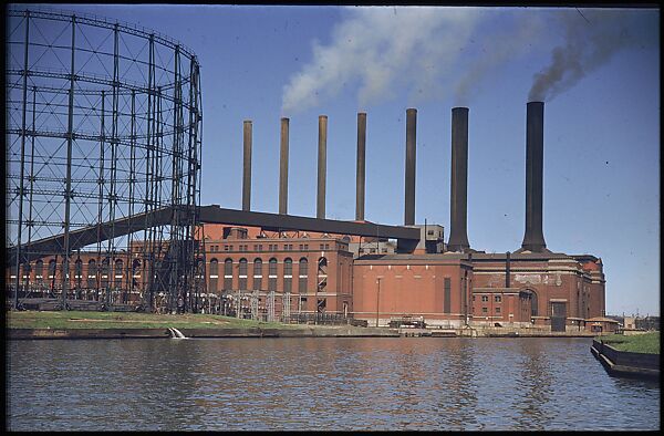 [74 River Scenes, for Fortune Article "Chicago River: The Creek That Made a City Grow"], Walker Evans (American, St. Louis, Missouri 1903–1975 New Haven, Connecticut), Color film transparency