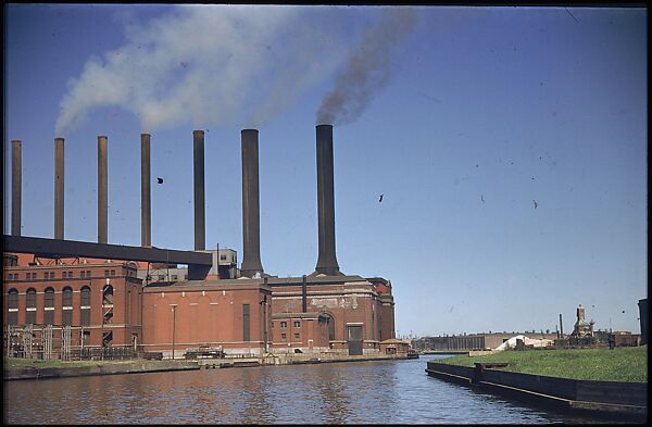 [74 River Scenes, for Fortune Article "Chicago River: The Creek That Made a City Grow"], Walker Evans (American, St. Louis, Missouri 1903–1975 New Haven, Connecticut), Color film transparency