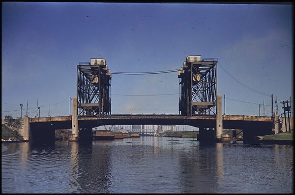 [74 River Scenes, for Fortune Article "Chicago River: The Creek That Made a City Grow"], Walker Evans (American, St. Louis, Missouri 1903–1975 New Haven, Connecticut), Color film transparency