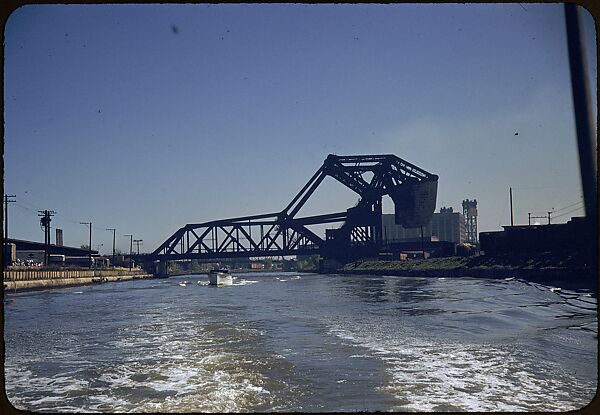 [74 River Scenes, for Fortune Article "Chicago River: The Creek That Made a City Grow"], Walker Evans (American, St. Louis, Missouri 1903–1975 New Haven, Connecticut), Color film transparency