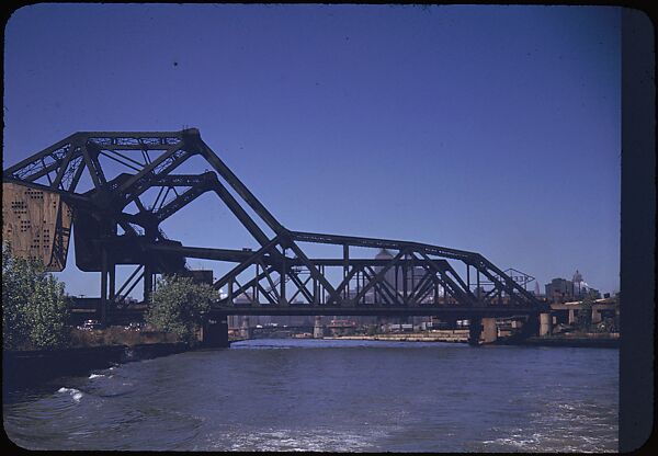 [74 River Scenes, for Fortune Article "Chicago River: The Creek That Made a City Grow"], Walker Evans (American, St. Louis, Missouri 1903–1975 New Haven, Connecticut), Color film transparency