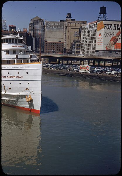 [74 River Scenes, for Fortune Article "Chicago River: The Creek That Made a City Grow"], Walker Evans (American, St. Louis, Missouri 1903–1975 New Haven, Connecticut), Color film transparency