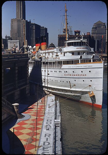[74 River Scenes, for Fortune Article "Chicago River: The Creek That Made a City Grow"], Walker Evans (American, St. Louis, Missouri 1903–1975 New Haven, Connecticut), Color film transparency