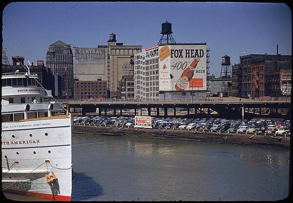 [74 River Scenes, for Fortune Article "Chicago River: The Creek That Made a City Grow"], Walker Evans (American, St. Louis, Missouri 1903–1975 New Haven, Connecticut), Color film transparency