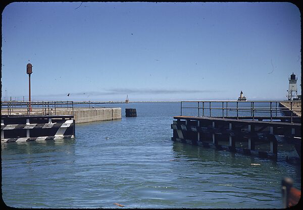 [74 River Scenes, for Fortune Article "Chicago River: The Creek That Made a City Grow"], Walker Evans (American, St. Louis, Missouri 1903–1975 New Haven, Connecticut), Color film transparency
