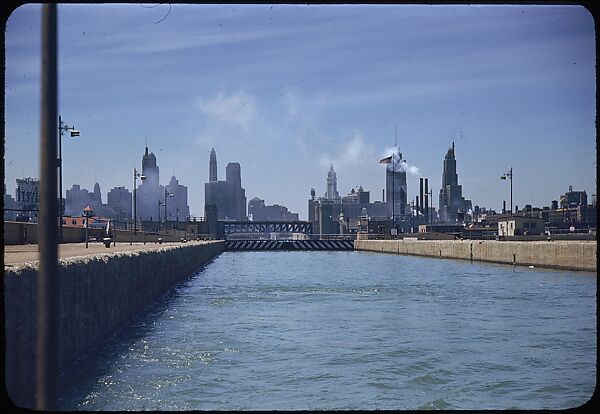 [74 River Scenes, for Fortune Article "Chicago River: The Creek That Made a City Grow"], Walker Evans (American, St. Louis, Missouri 1903–1975 New Haven, Connecticut), Color film transparency