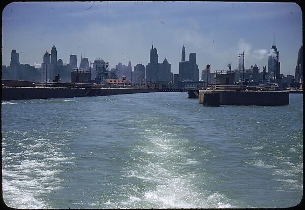 [74 River Scenes, for Fortune Article "Chicago River: The Creek That Made a City Grow"], Walker Evans (American, St. Louis, Missouri 1903–1975 New Haven, Connecticut), Color film transparency