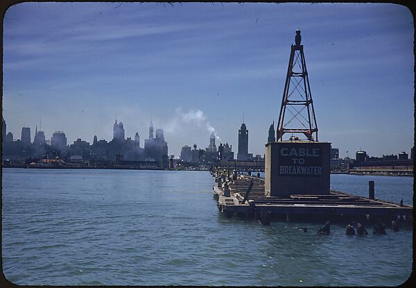 [74 River Scenes, for Fortune Article "Chicago River: The Creek That Made a City Grow"], Walker Evans (American, St. Louis, Missouri 1903–1975 New Haven, Connecticut), Color film transparency