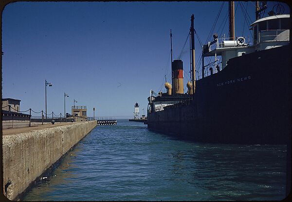 [74 River Scenes, for Fortune Article "Chicago River: The Creek That Made a City Grow"], Walker Evans (American, St. Louis, Missouri 1903–1975 New Haven, Connecticut), Color film transparency