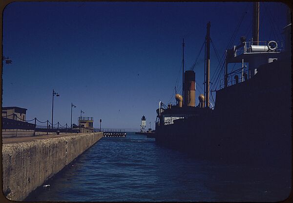 [74 River Scenes, for Fortune Article "Chicago River: The Creek That Made a City Grow"], Walker Evans (American, St. Louis, Missouri 1903–1975 New Haven, Connecticut), Color film transparency