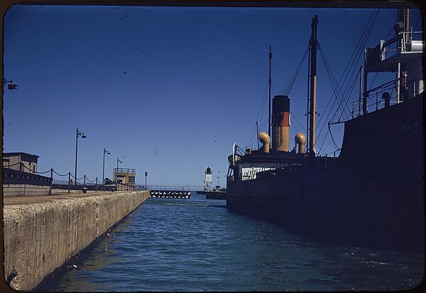 [74 River Scenes, for Fortune Article "Chicago River: The Creek That Made a City Grow"], Walker Evans (American, St. Louis, Missouri 1903–1975 New Haven, Connecticut), Color film transparency