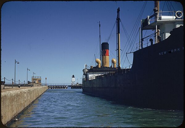 [74 River Scenes, for Fortune Article "Chicago River: The Creek That Made a City Grow"], Walker Evans (American, St. Louis, Missouri 1903–1975 New Haven, Connecticut), Color film transparency
