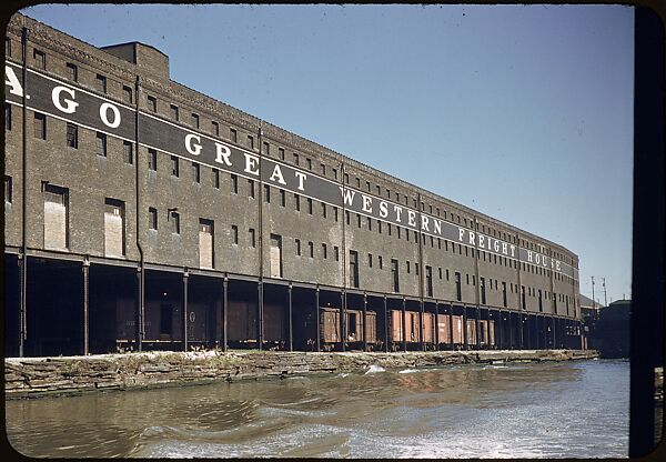 [74 River Scenes, for Fortune Article "Chicago River: The Creek That Made a City Grow"], Walker Evans (American, St. Louis, Missouri 1903–1975 New Haven, Connecticut), Color film transparency