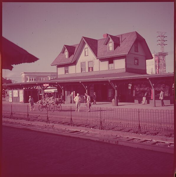[464 Interior and Exterior Views of Railroad Station Depots, for Fortune Article "The U.S. Depot"], Walker Evans (American, St. Louis, Missouri 1903–1975 New Haven, Connecticut), Color film transparency
