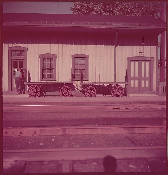 [464 Interior and Exterior Views of Railroad Station Depots, for Fortune Article "The U.S. Depot"], Walker Evans (American, St. Louis, Missouri 1903–1975 New Haven, Connecticut), Color film transparency