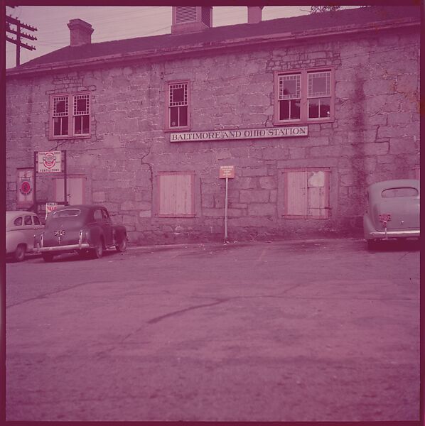 [464 Interior and Exterior Views of Railroad Station Depots, for Fortune Article "The U.S. Depot"], Walker Evans (American, St. Louis, Missouri 1903–1975 New Haven, Connecticut), Color film transparency