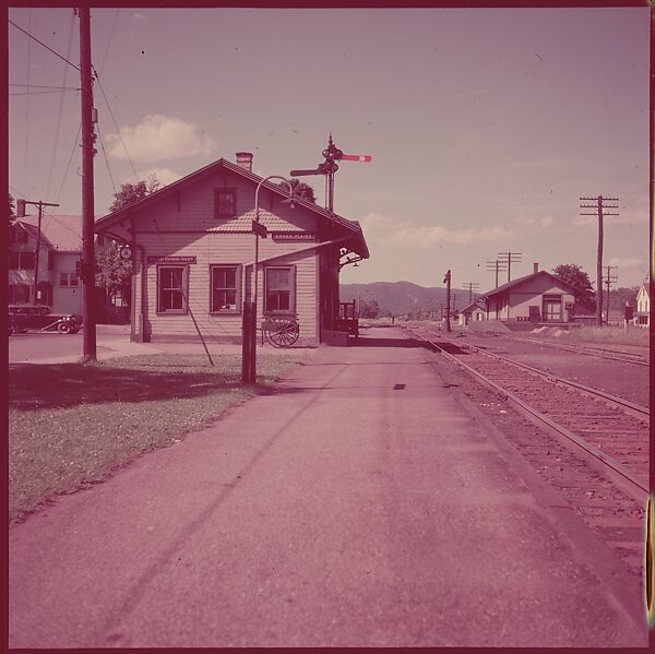 [464 Interior and Exterior Views of Railroad Station Depots, for Fortune Article "The U.S. Depot"], Walker Evans (American, St. Louis, Missouri 1903–1975 New Haven, Connecticut), Color film transparency