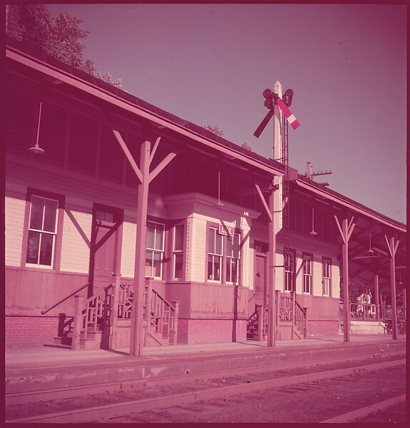 [464 Interior and Exterior Views of Railroad Station Depots, for Fortune Article "The U.S. Depot"], Walker Evans (American, St. Louis, Missouri 1903–1975 New Haven, Connecticut), Color film transparency