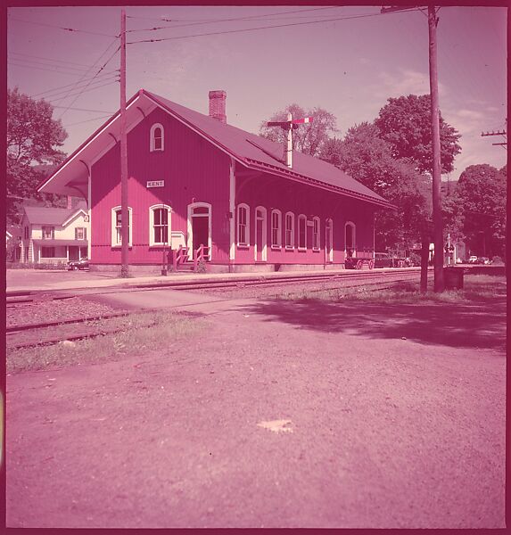 [464 Interior and Exterior Views of Railroad Station Depots, for Fortune Article "The U.S. Depot"], Walker Evans (American, St. Louis, Missouri 1903–1975 New Haven, Connecticut), Color film transparency