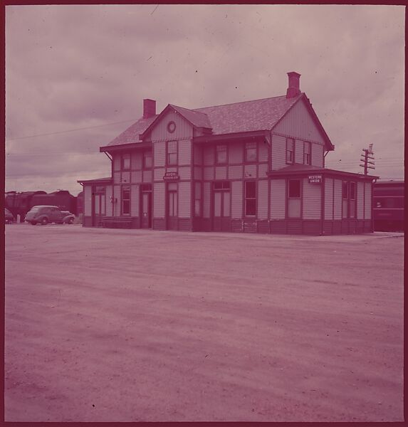 [464 Interior and Exterior Views of Railroad Station Depots, for Fortune Article "The U.S. Depot"], Walker Evans (American, St. Louis, Missouri 1903–1975 New Haven, Connecticut), Color film transparency