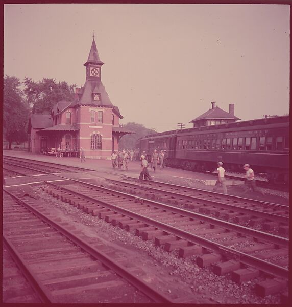 [464 Interior and Exterior Views of Railroad Station Depots, for Fortune Article "The U.S. Depot"], Walker Evans (American, St. Louis, Missouri 1903–1975 New Haven, Connecticut), Color film transparency