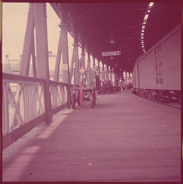 [464 Interior and Exterior Views of Railroad Station Depots, for Fortune Article "The U.S. Depot"], Walker Evans (American, St. Louis, Missouri 1903–1975 New Haven, Connecticut), Color film transparency