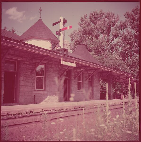 [464 Interior and Exterior Views of Railroad Station Depots, for Fortune Article "The U.S. Depot"], Walker Evans (American, St. Louis, Missouri 1903–1975 New Haven, Connecticut), Color film transparency