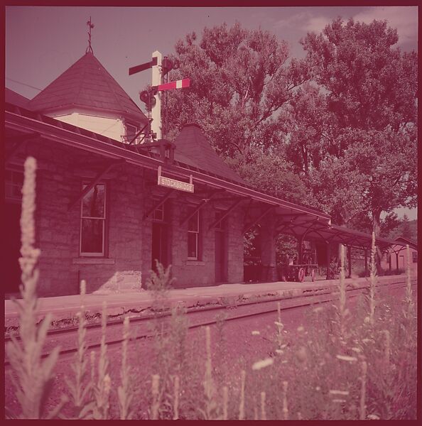 [464 Interior and Exterior Views of Railroad Station Depots, for Fortune Article "The U.S. Depot"], Walker Evans (American, St. Louis, Missouri 1903–1975 New Haven, Connecticut), Color film transparency
