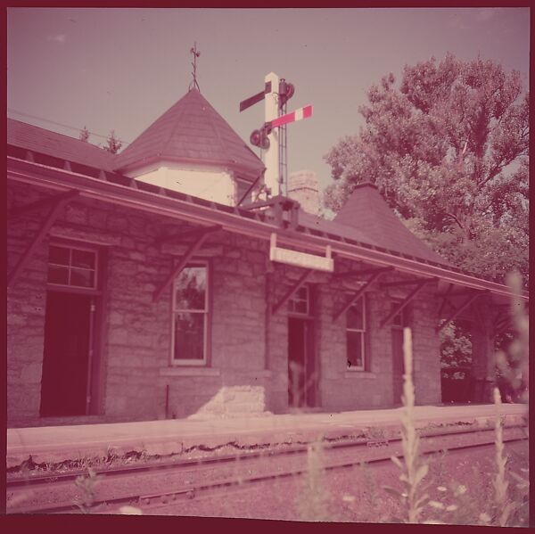 [464 Interior and Exterior Views of Railroad Station Depots, for Fortune Article "The U.S. Depot"], Walker Evans (American, St. Louis, Missouri 1903–1975 New Haven, Connecticut), Color film transparency