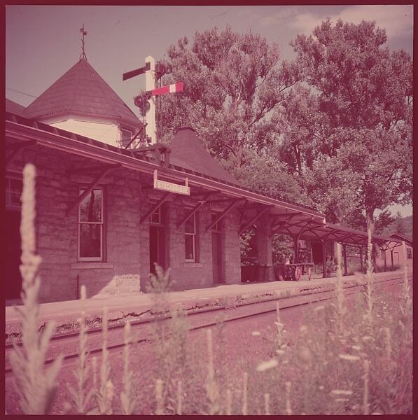 [464 Interior and Exterior Views of Railroad Station Depots, for Fortune Article "The U.S. Depot"], Walker Evans (American, St. Louis, Missouri 1903–1975 New Haven, Connecticut), Color film transparency