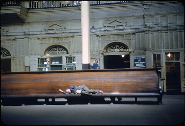 [Six Views of a Railroad Station Depot, for Fortune Article "The U.S. Depot"], Walker Evans (American, St. Louis, Missouri 1903–1975 New Haven, Connecticut), Color film transparency