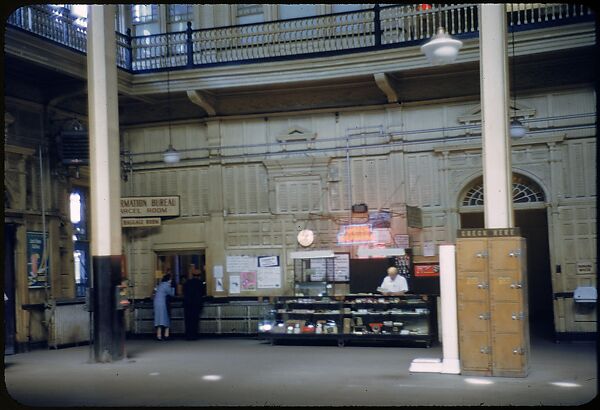 [Six Views of a Railroad Station Depot, for Fortune Article "The U.S. Depot"], Walker Evans (American, St. Louis, Missouri 1903–1975 New Haven, Connecticut), Color film transparency