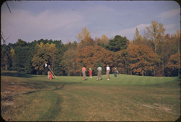 [493 Views of Golf Courses, for Fortune Article "October's Game"], Walker Evans (American, St. Louis, Missouri 1903–1975 New Haven, Connecticut), Color film transparency