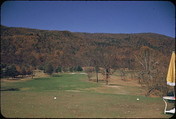 [493 Views of Golf Courses, for Fortune Article "October's Game"], Walker Evans (American, St. Louis, Missouri 1903–1975 New Haven, Connecticut), Color film transparency