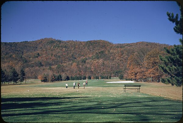 [493 Views of Golf Courses, for Fortune Article "October's Game"], Walker Evans (American, St. Louis, Missouri 1903–1975 New Haven, Connecticut), Color film transparency