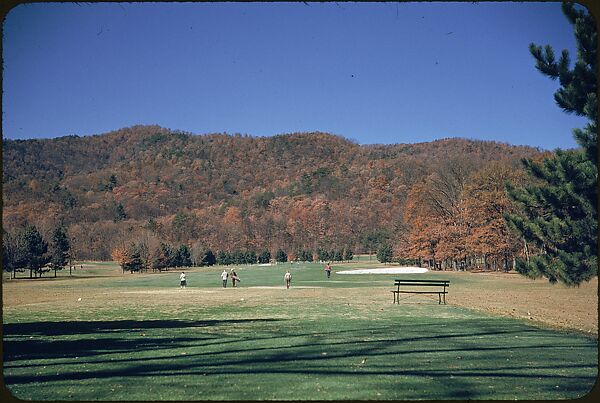 [493 Views of Golf Courses, for Fortune Article "October's Game"], Walker Evans (American, St. Louis, Missouri 1903–1975 New Haven, Connecticut), Color film transparency