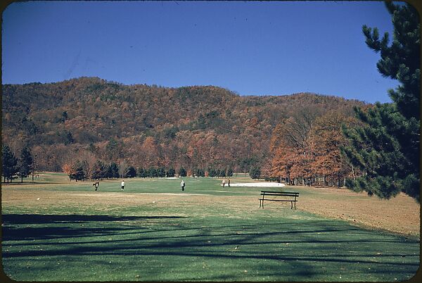 [493 Views of Golf Courses, for Fortune Article "October's Game"], Walker Evans (American, St. Louis, Missouri 1903–1975 New Haven, Connecticut), Color film transparency