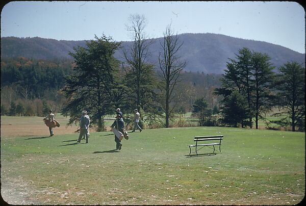 [493 Views of Golf Courses, for Fortune Article "October's Game"], Walker Evans (American, St. Louis, Missouri 1903–1975 New Haven, Connecticut), Color film transparency