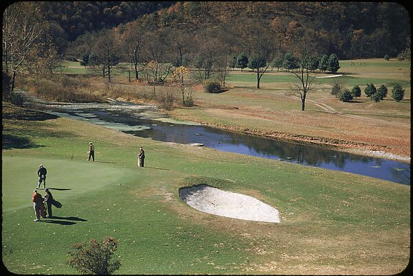 [493 Views of Golf Courses, for Fortune Article "October's Game"], Walker Evans (American, St. Louis, Missouri 1903–1975 New Haven, Connecticut), Color film transparency