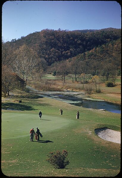 [493 Views of Golf Courses, for Fortune Article "October's Game"], Walker Evans (American, St. Louis, Missouri 1903–1975 New Haven, Connecticut), Color film transparency
