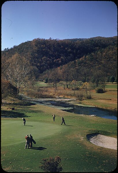 [493 Views of Golf Courses, for Fortune Article "October's Game"], Walker Evans (American, St. Louis, Missouri 1903–1975 New Haven, Connecticut), Color film transparency