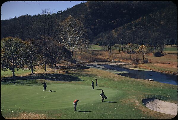 [493 Views of Golf Courses, for Fortune Article "October's Game"], Walker Evans (American, St. Louis, Missouri 1903–1975 New Haven, Connecticut), Color film transparency