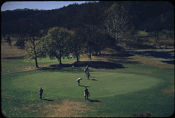 [493 Views of Golf Courses, for Fortune Article "October's Game"], Walker Evans (American, St. Louis, Missouri 1903–1975 New Haven, Connecticut), Color film transparency